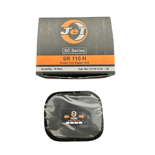 SR110H – Jet Rectangle 2 ½” x 3 ¼” Radial Tire Repair Patches, 10/Box