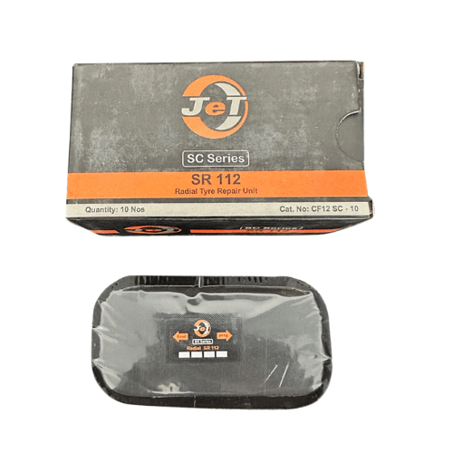 SR112 – Jet Rectangle 2 3/8” x 4 3/8” Radial Tire Repair Patches, 10/Box
