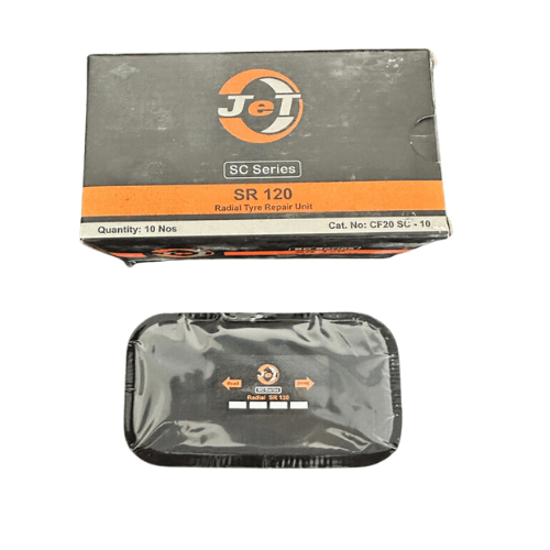 SR120 – Jet Rectangle 3” x 5” Radial Tire Repair Patches, 10/Box