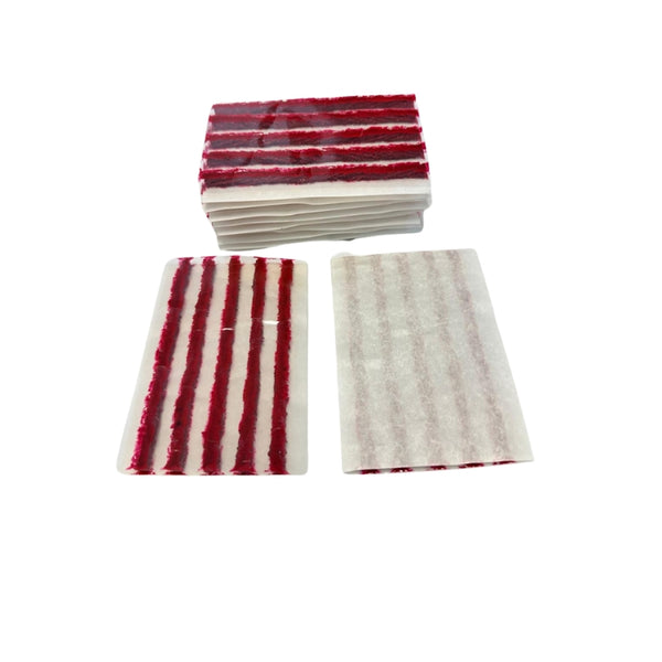 Made in USA Tire String Repairs – Red 7 Strand 4”(50/Box) or (1800/Case)